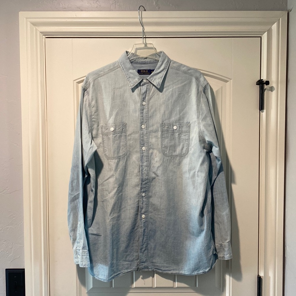 Polo Ralph Lauren Lite Wash Denim Button Up Shirt